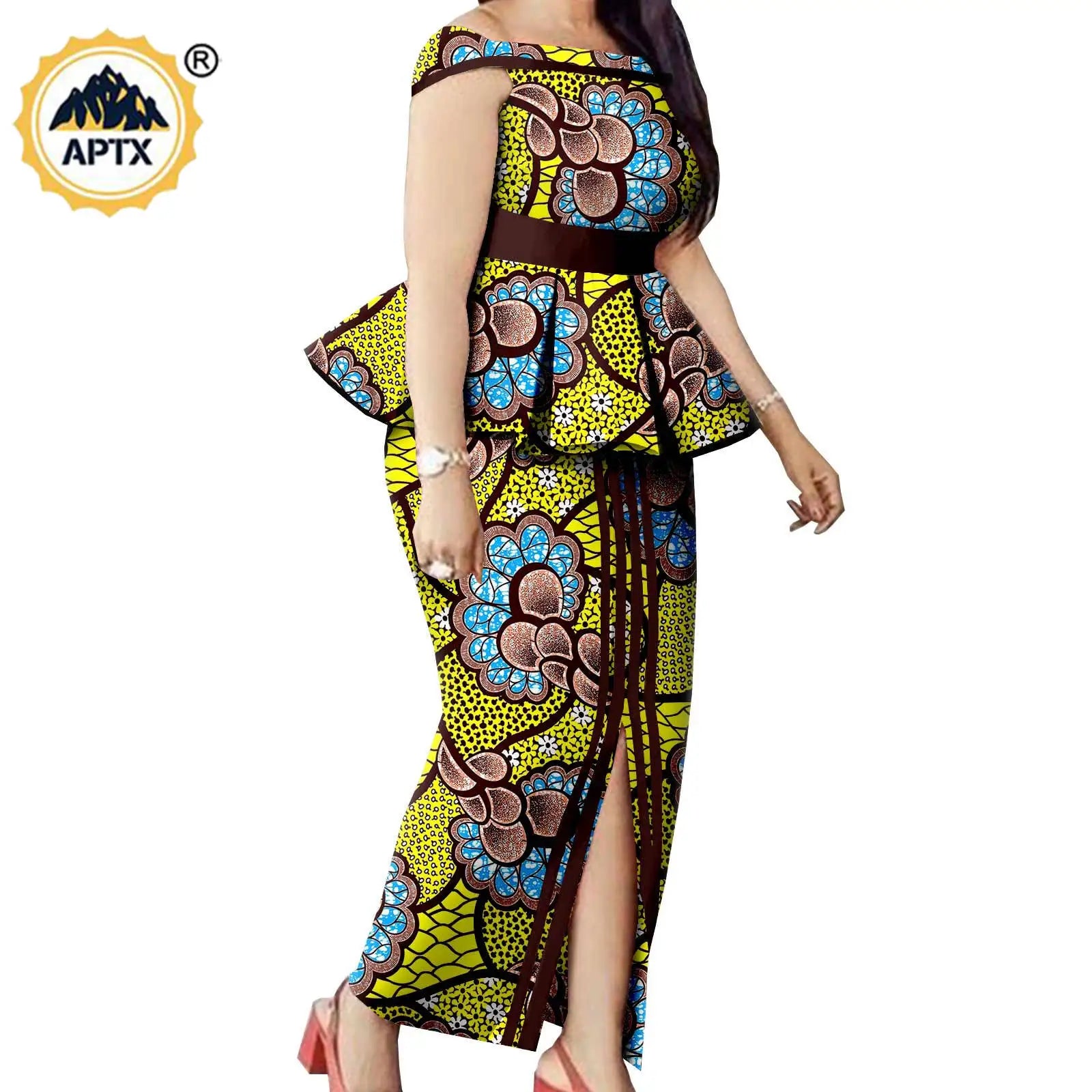 Tenues de couple assorties pour hommes, ensembles chemises et pantalons, robes africaines Dashiki pour femmes, haut et jupes fendues pour mariage, Y23C006