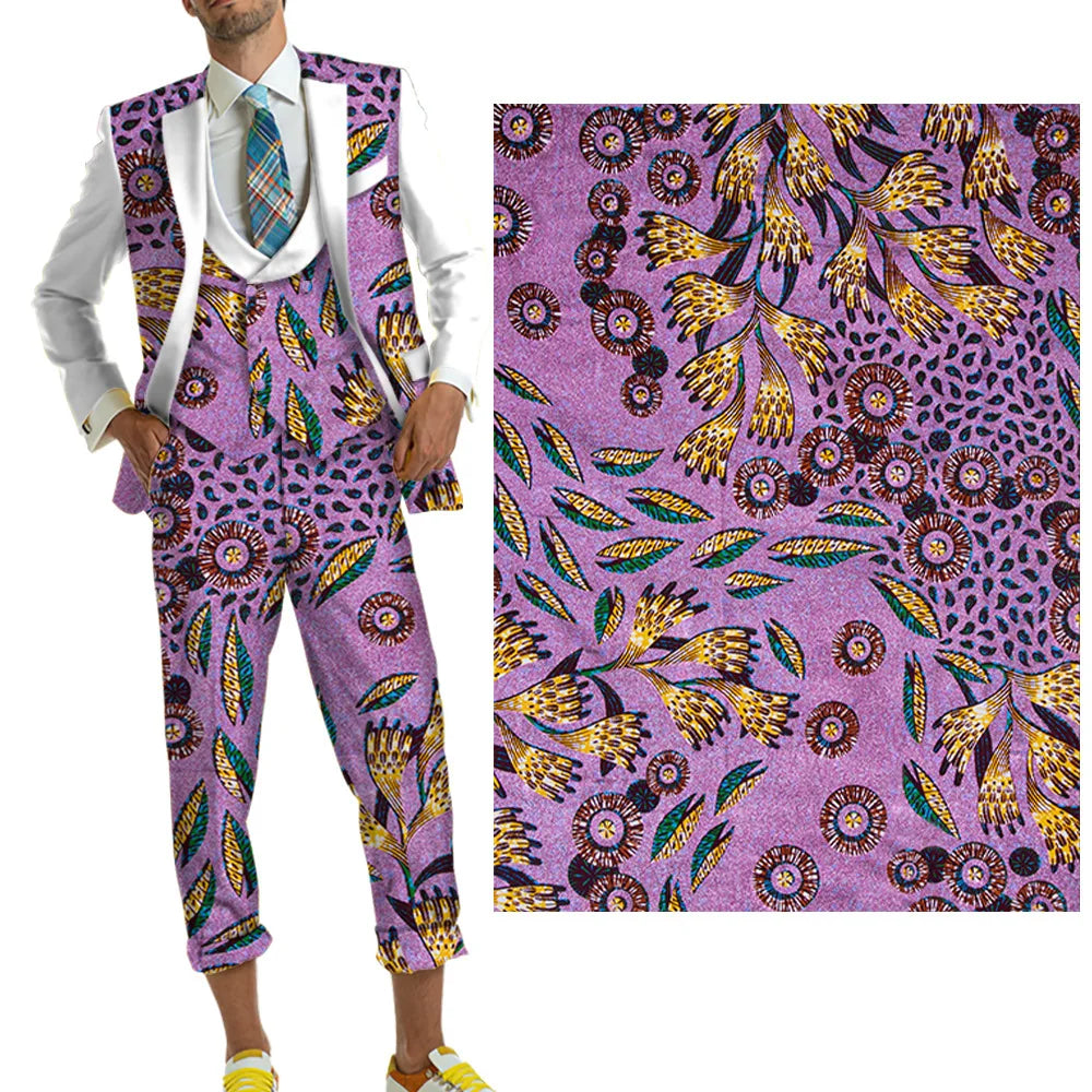Tissu africain imprimé wax – Ankara 100 % coton avec paillettes dorées, 6 yards/rouleau, pour robes, foulards et vêtements de mode