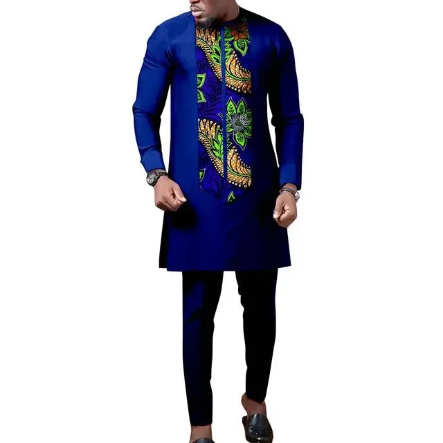 Robes africaines pour femmes, tenues assorties pour couples Bazin Lover, robes de soirée sirène imprimées, ensembles chemise et pantalon pour hommes, tenues de mariage