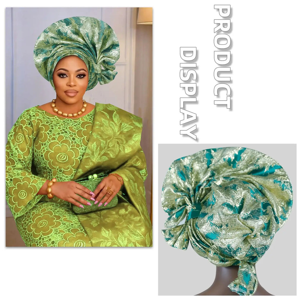 Nouveau Turban Africain 2026, Auto Gele Nigérian, Foulards de Tête Auto Gele, Bonnets Turban pour Femmes, Geles de Mariage, Foulards de Tête Musulmans, Bonnets