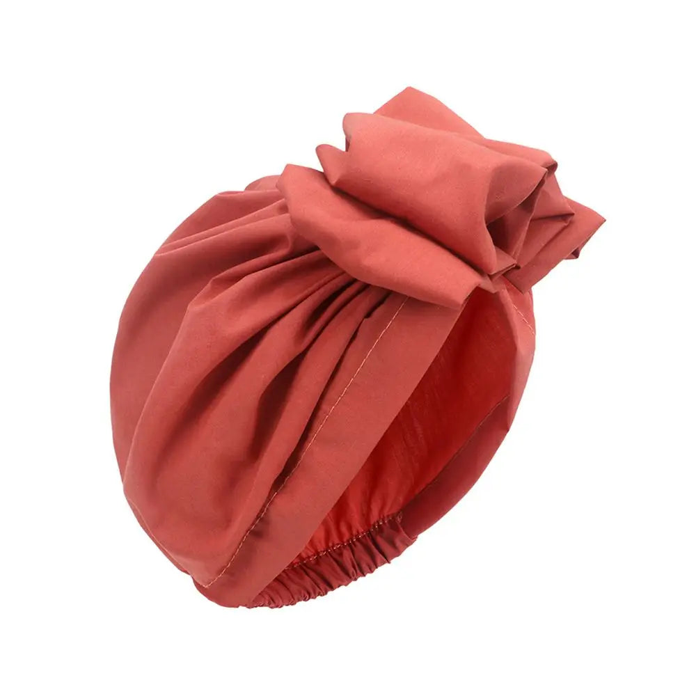 Bandeaux africains élégant rétro Turban pour femmes musulman foulard casquette couleur unie dames bonnets casquettes casque musulman