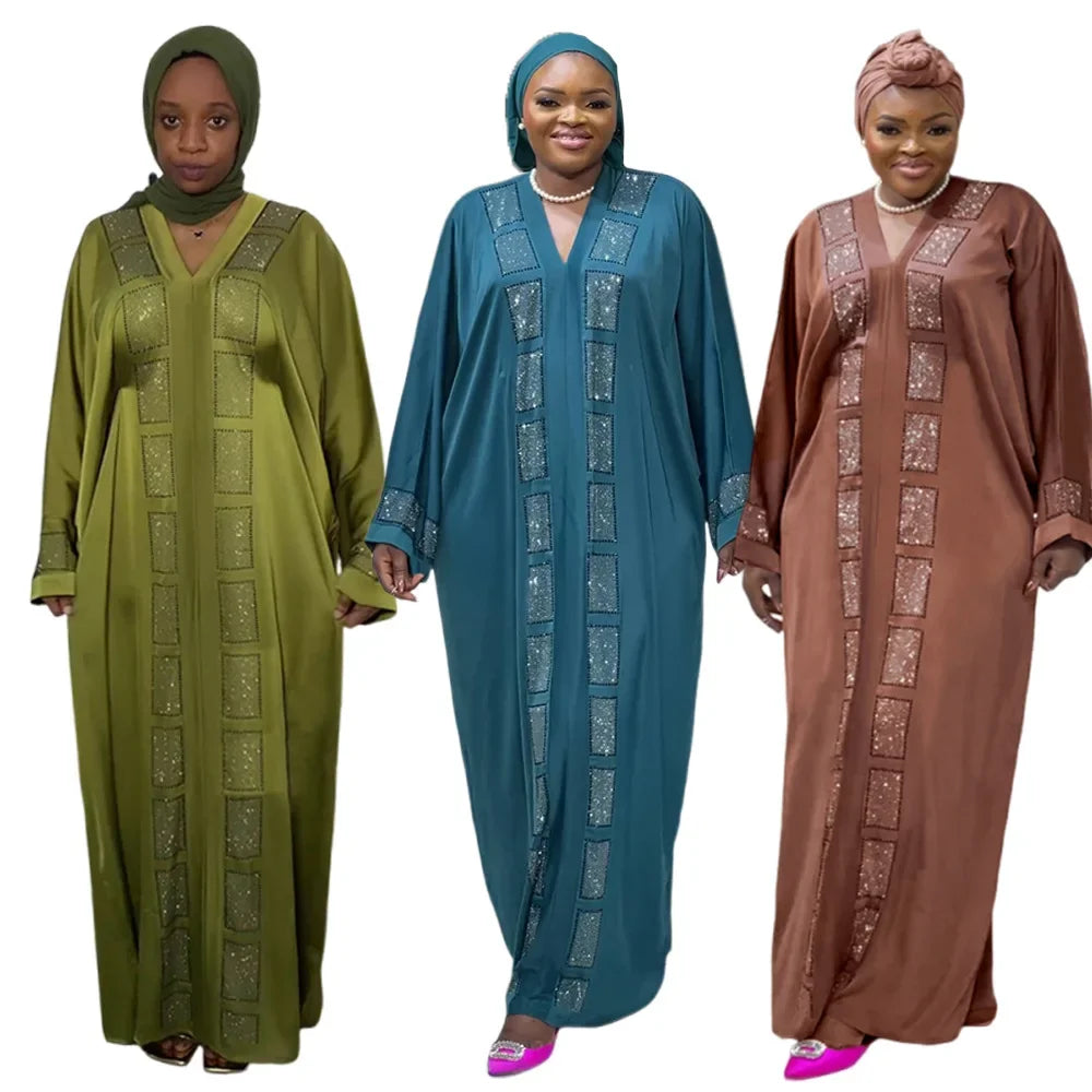 Abayas For Women Dubai African Muslim Fashion Dress Caftan Marocain Evening Party Dresses Boubou Robe Djellaba Femme 2025