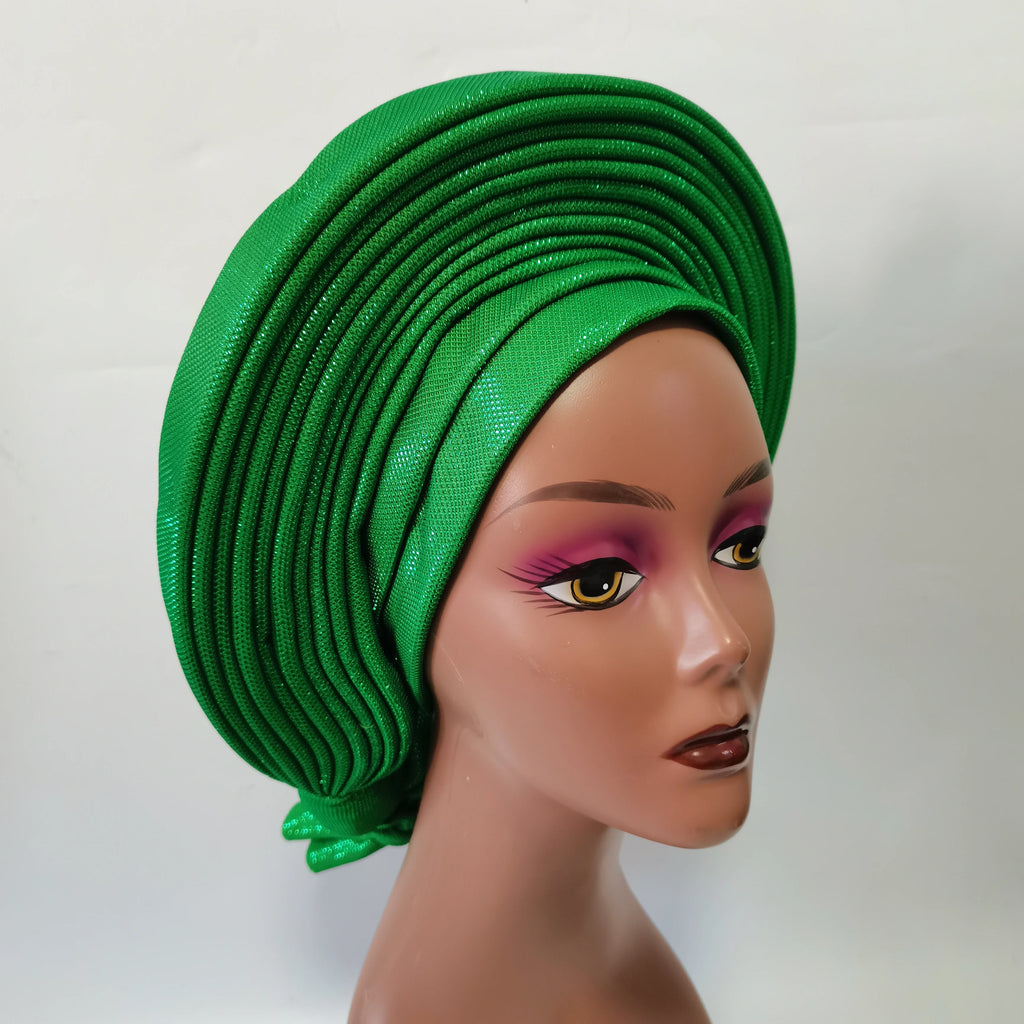 Cravate de sauna africaine de haute qualité Turban NigWin cravate de sauna prête à l'emploi Auto Gele Turban enveloppe de sauna pour XM205-1 de fête de mariage