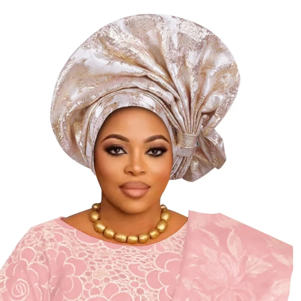 Nouveau Turban Africain 2026, Auto Gele Nigérian, Foulards de Tête Auto Gele, Bonnets Turban pour Femmes, Geles de Mariage, Foulards de Tête Musulmans, Bonnets
