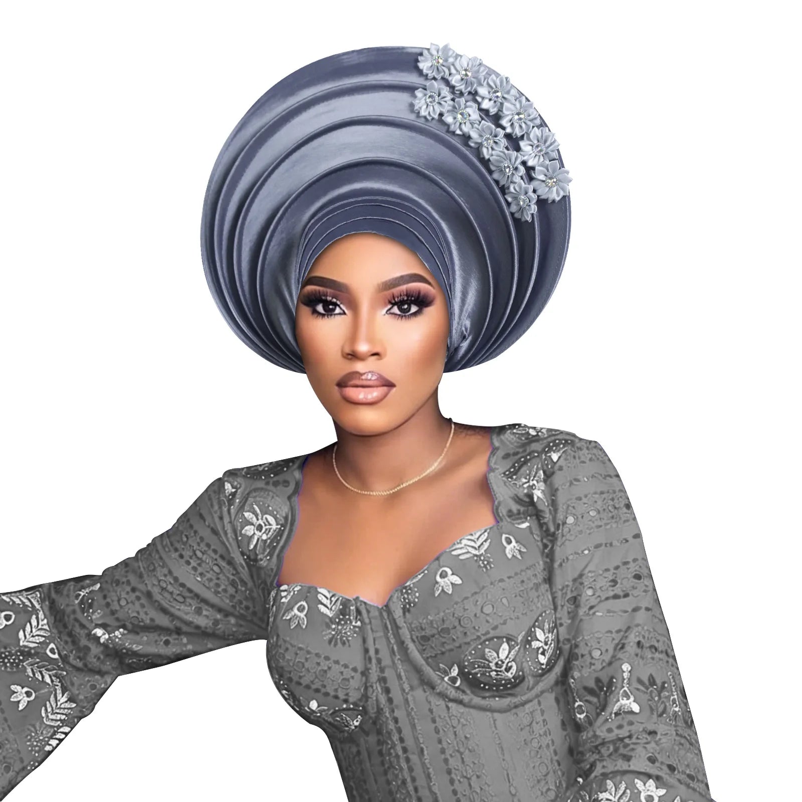 Chapeau foulard pour femmes africaines, Gele nigérian, Gele auto-formable, Turban, Bandeau pour la tête, Hijab musulman, Bonnet, pour soirées et événements