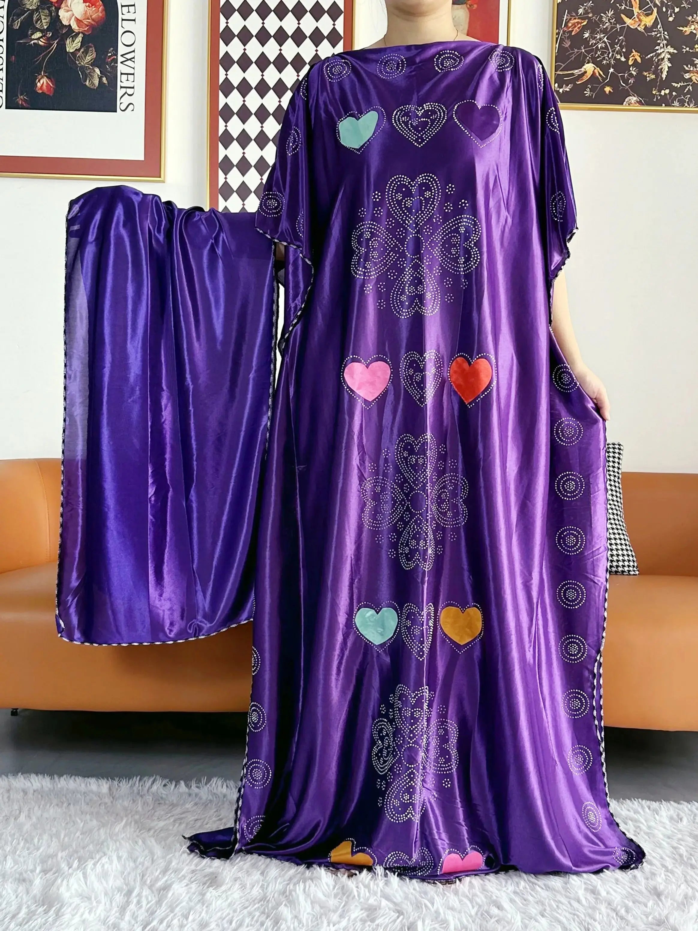 2026 African Summer Kaftan Muslim Women Dress India Caftan Traditional Wear Printed Fabric Africa Femme Maxi Casual Outfit