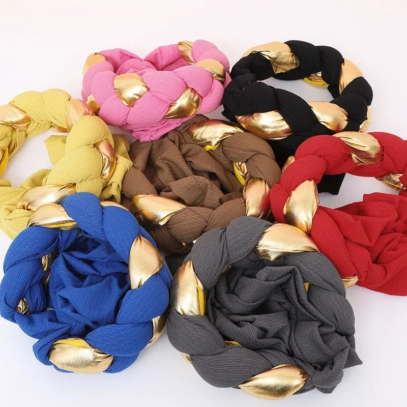 Auto Gele-Turban Africain pour Femme Musulmane, Cravate de Sauna, Chapeau Rond Plissé, Hijab Aso Oke NigWin, Foulard de Tête