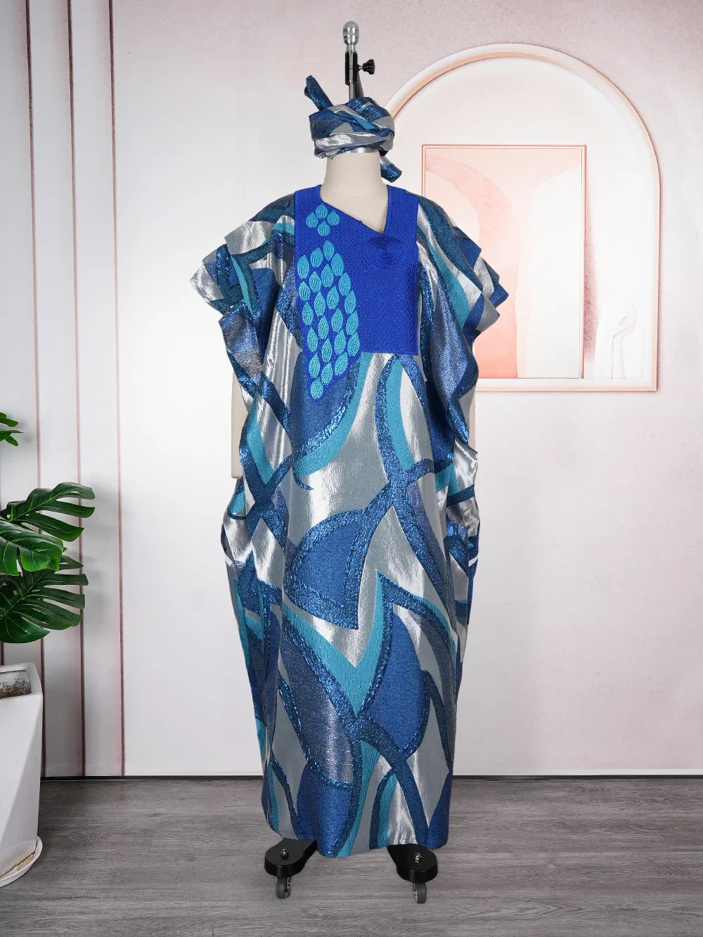 African Dresses for Women Traditional Africa Clothing Dashiki Ankara Bazin Luxury Embroidery Gown Muslim Kaftan Maxi Long Dress