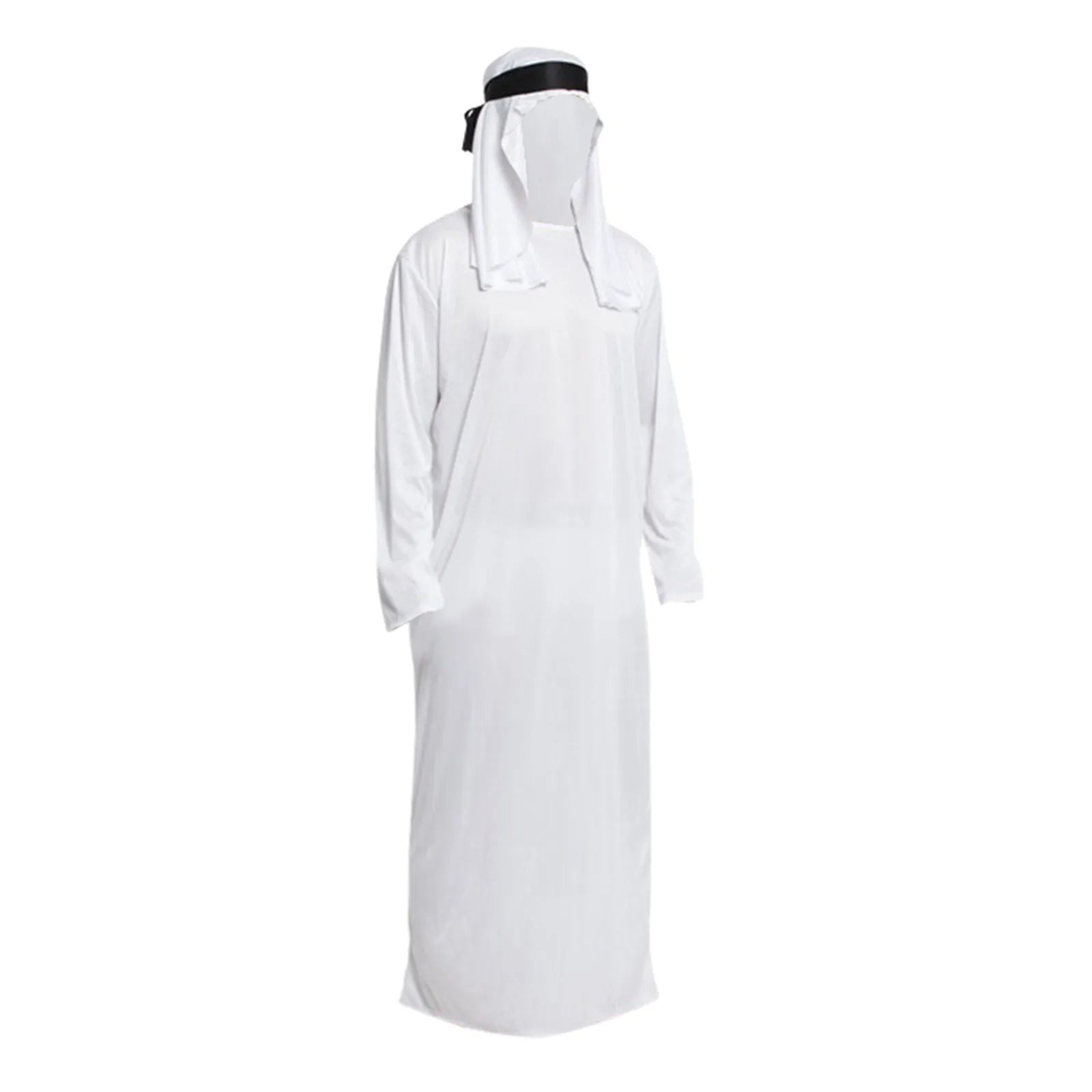 Tenues masculines arabe Uae Robe pour hommes manches longues arabe musulman moyen-orient col rond dubaï Thobe longue Abaya avec bandeau sangle