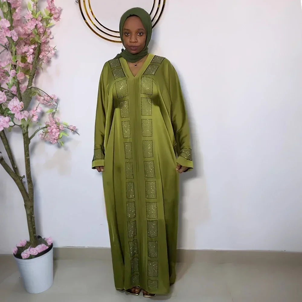 Abayas For Women Dubai African Muslim Fashion Dress Caftan Marocain Evening Party Dresses Boubou Robe Djellaba Femme 2025