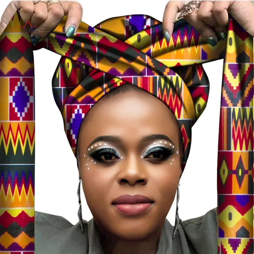 Turban de tête enveloppé de sauna africain pour femmes, accessoires pour cheveux, écharpe pour dames, chapeau, Nigeria, WYB612