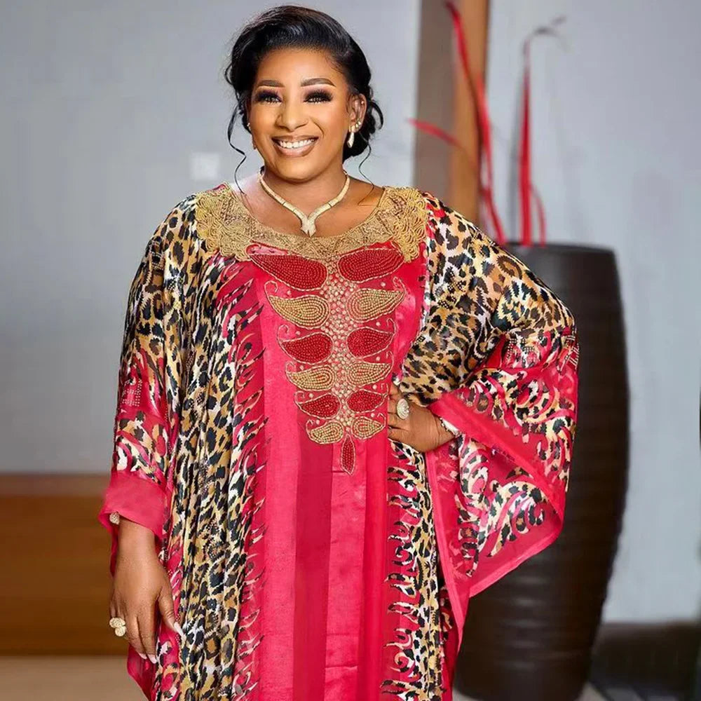 African Print Dresses for Women Muslim Maxi Dress Traditional Dashiki Diamond Abaya Dubai Boubou Robe Africa Morocco Gown Robes