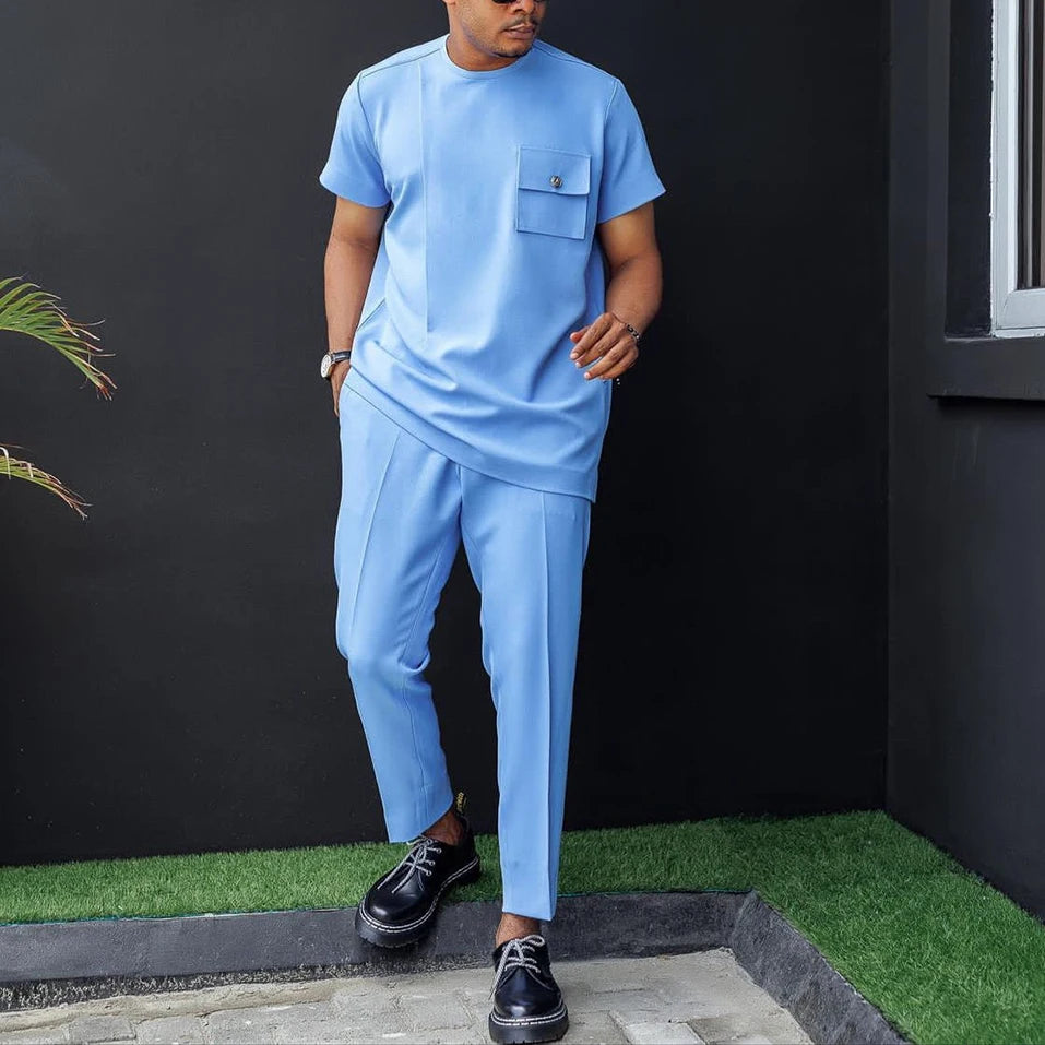 2025 hommes africains Dashiki à manches longues 2 pièces ensemble tenue traditionnelle afrique vêtements blanc hommes costume homme chemise pantalon costumes