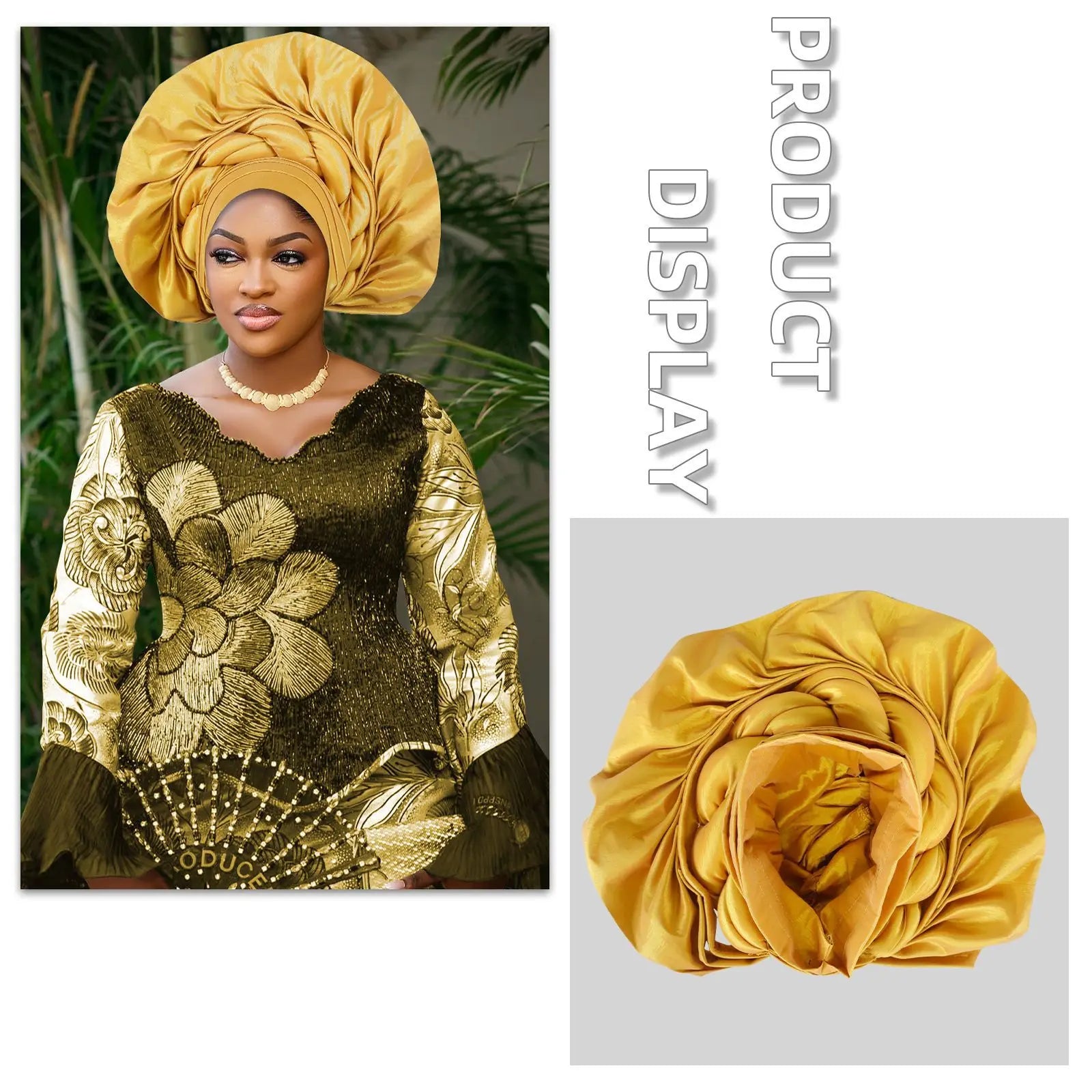 Africain femme Turban casquette femmes Autogele couvre-chef Nigeria Fan Geles fête de mariage bandeau chapeaux Bonnet Hijab chapeau foulard