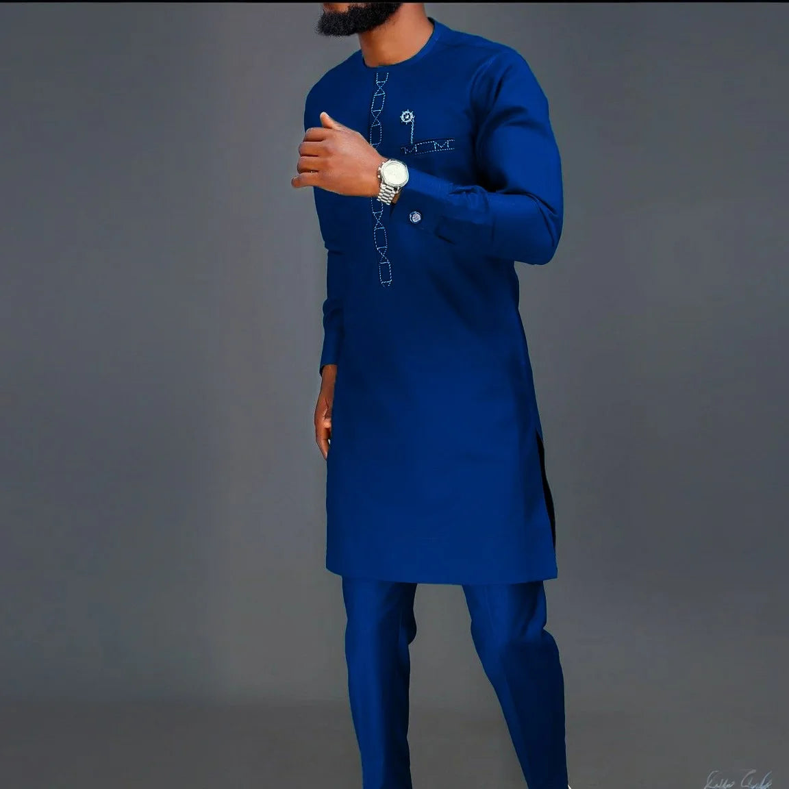 2025 hommes africains Dashiki à manches longues 2 pièces ensemble tenue traditionnelle afrique vêtements blanc hommes costume homme chemise pantalon costumes