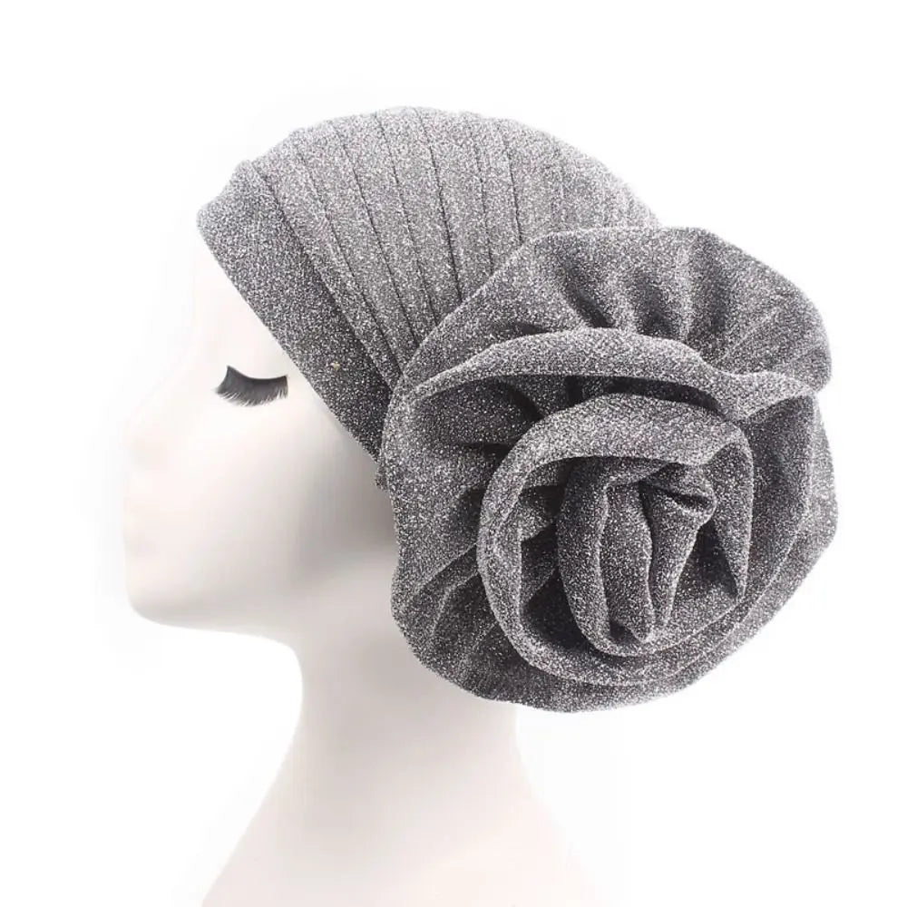 Casquettes de Turban africaines en soie brute, couvre-chef respirant, Geles de mariage nigérian, léger, grande fleur de Rose, couvre-chef de fête