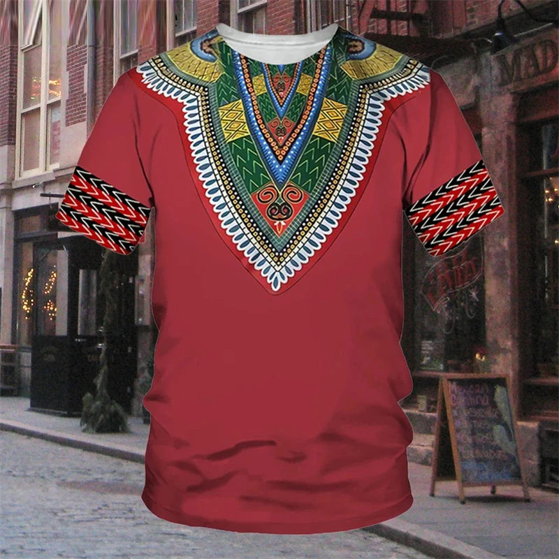 Robe traditionnelle africaine à rayures 7,5 nt, T-shirt décontracté, Streetwear, Col rond, Manches courtes, Économie, Ropa zones bre, Cool Designs Y-