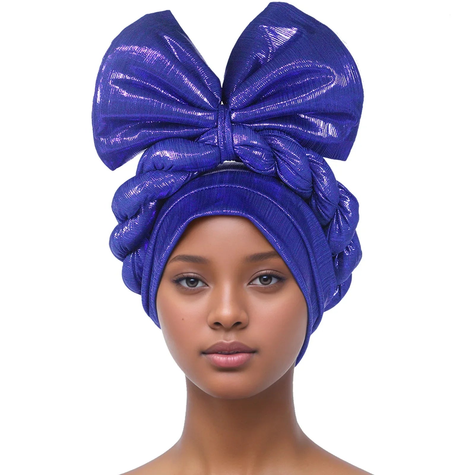Turban Africain avec Nministériels d Exagéré pour Femme, Accessoire Nigérian pour ixde Mariage