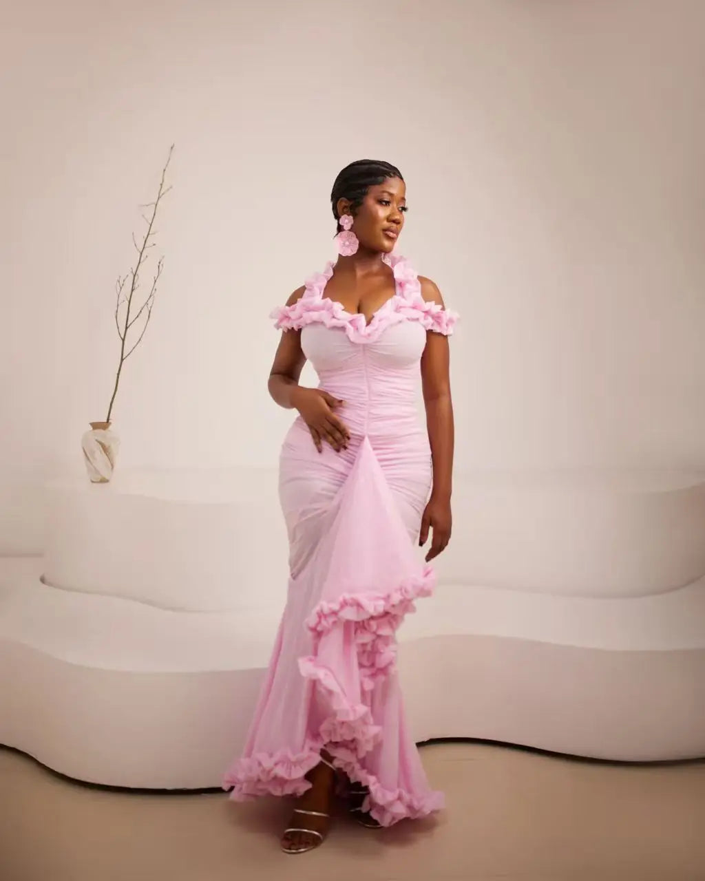 African Dresses For Women Elegant Off Shoulder Dashiki Maxi A-Line Dress Ladies Traditional African Clothing Fairy Dreaes
