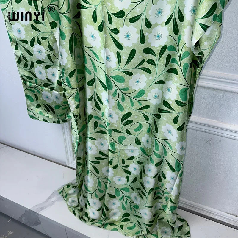 WINYI muslim african traditional dress for woman abaya dubai luxury 2024 Kaftan robes,Elegant Maxi Length Dress beach cover up