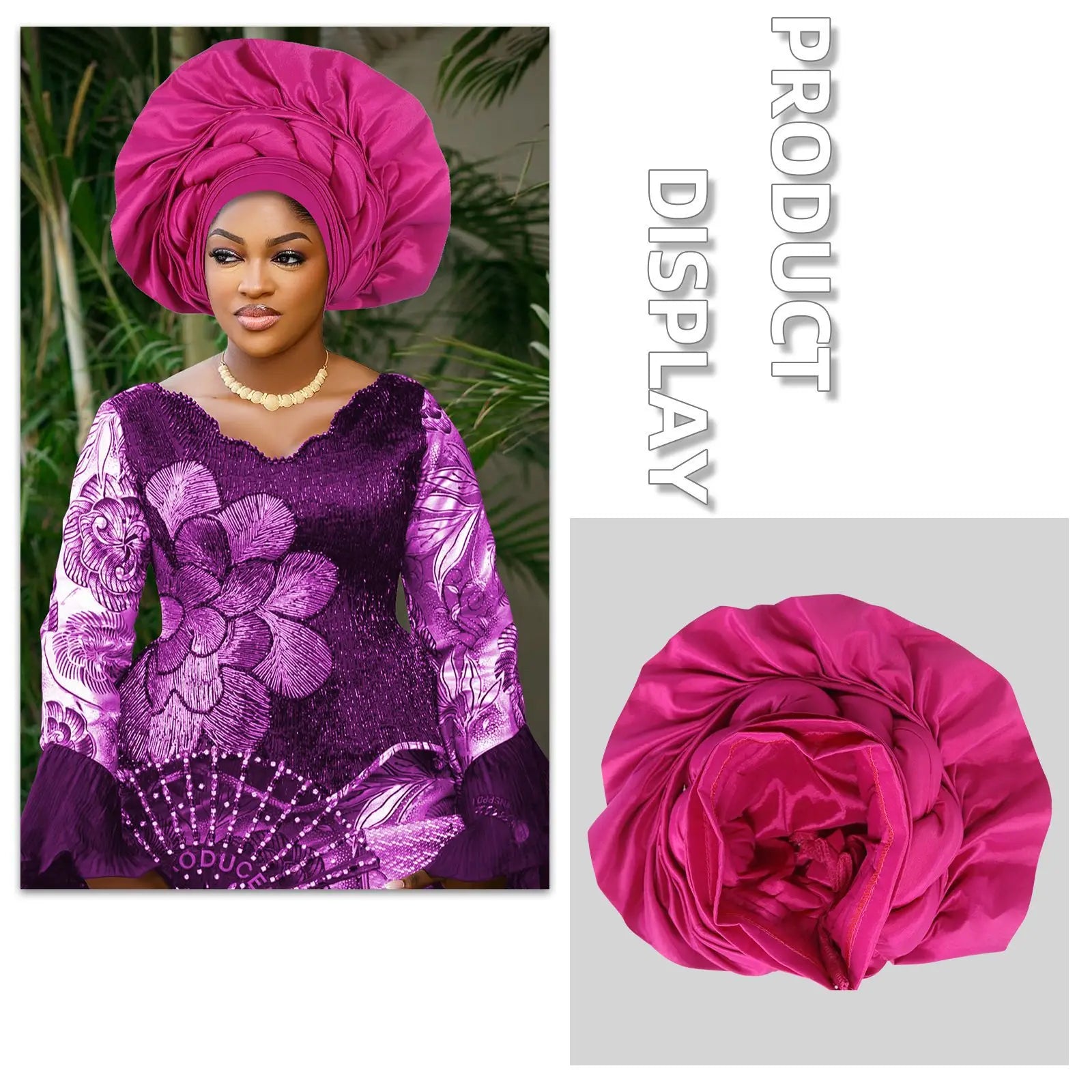 Africain femme Turban casquette femmes Autogele couvre-chef Nigeria Fan Geles fête de mariage bandeau chapeaux Bonnet Hijab chapeau foulard