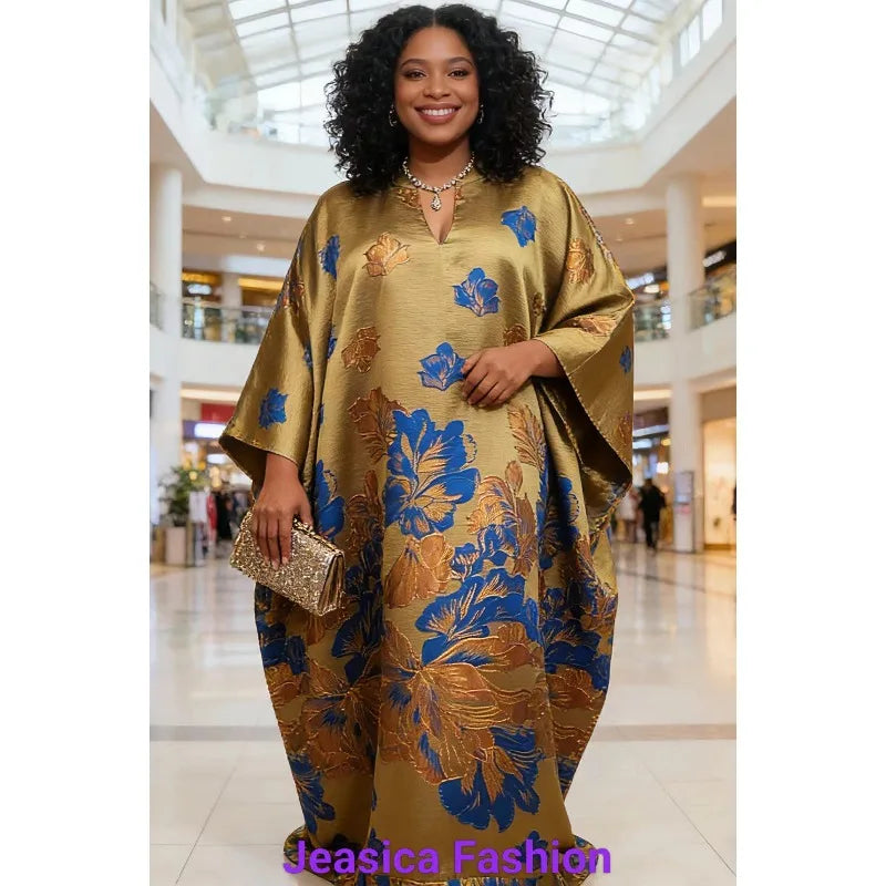 Fashion africa clothing Boubou Women's Dress Luxurious African Fabric with Embroidery Decoration Women's Clothing