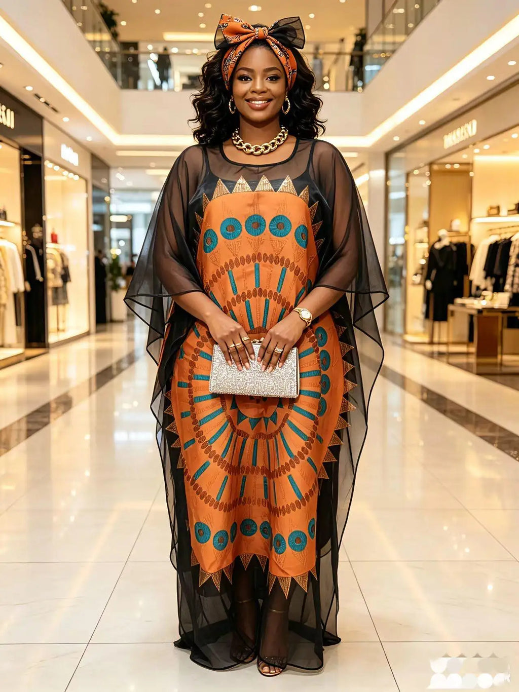 Fashion africa clothing Boubou Women's Dress Luxurious African Fabric with Embroidery Decoration Women's Clothing