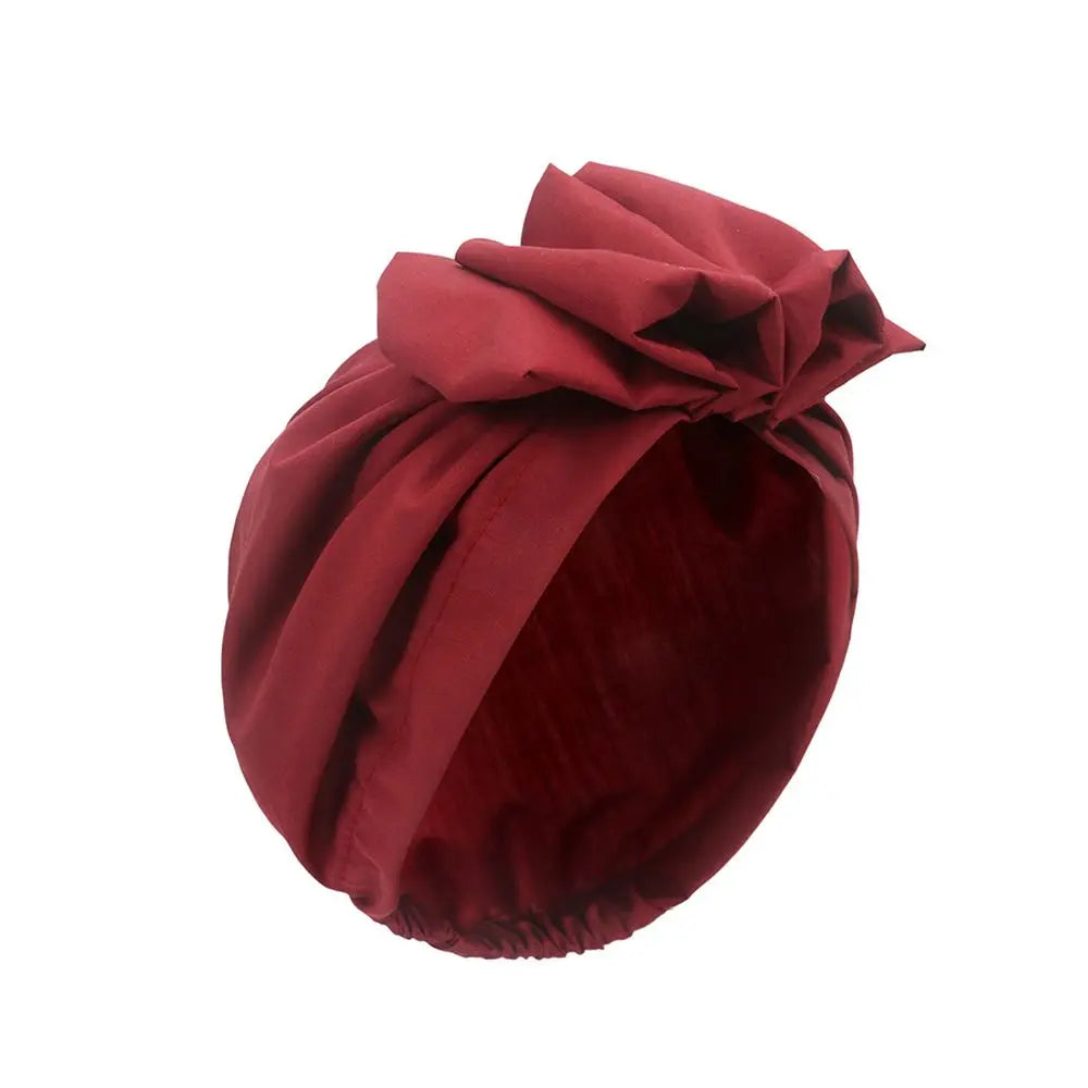 Bandeaux africains élégant rétro Turban pour femmes musulman foulard casquette couleur unie dames bonnets casquettes casque musulman