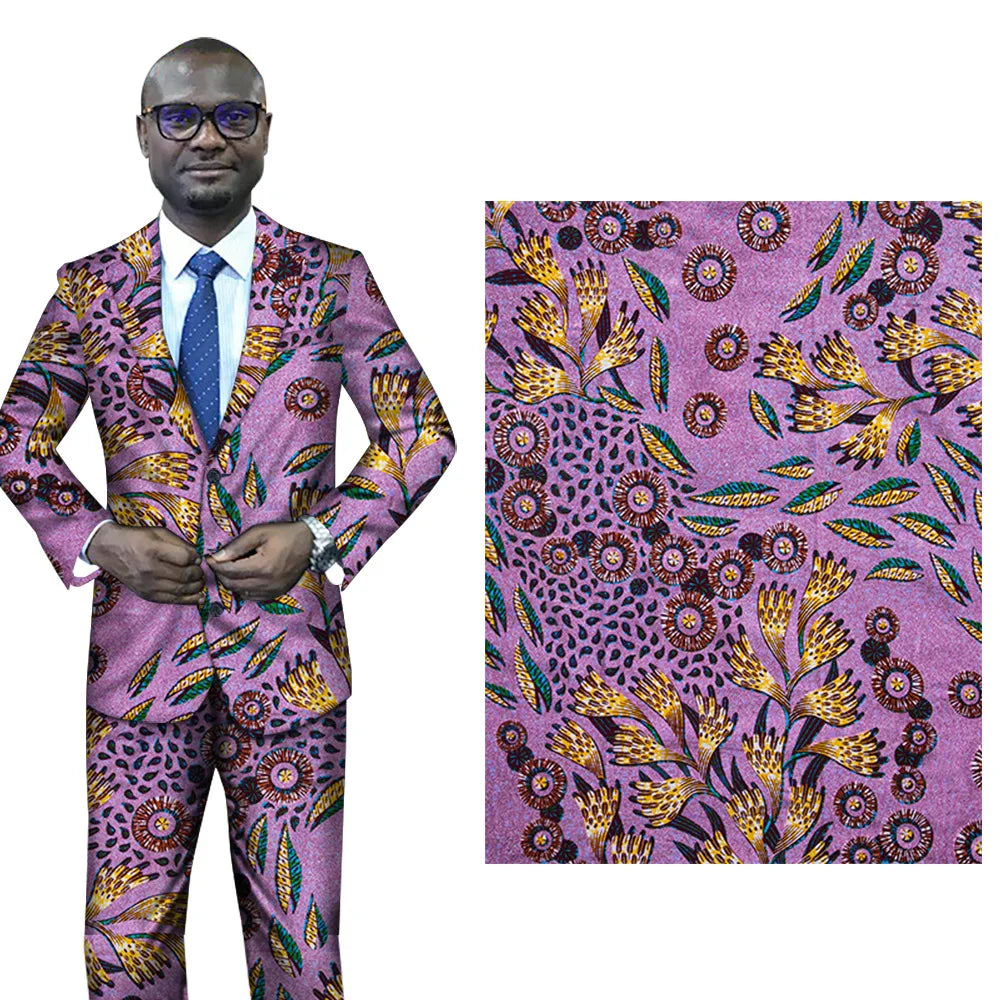 Tissu africain imprimé wax – Ankara 100 % coton avec paillettes dorées, 6 yards/rouleau, pour robes, foulards et vêtements de mode