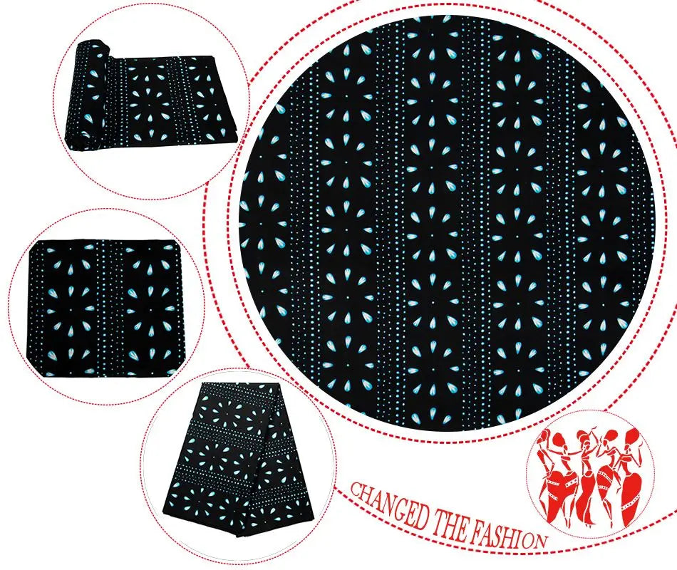Tissus de cire africaine 3/6 Yard, pour robe de soirée, Ankara, véritable cire imprimée, FP6655
