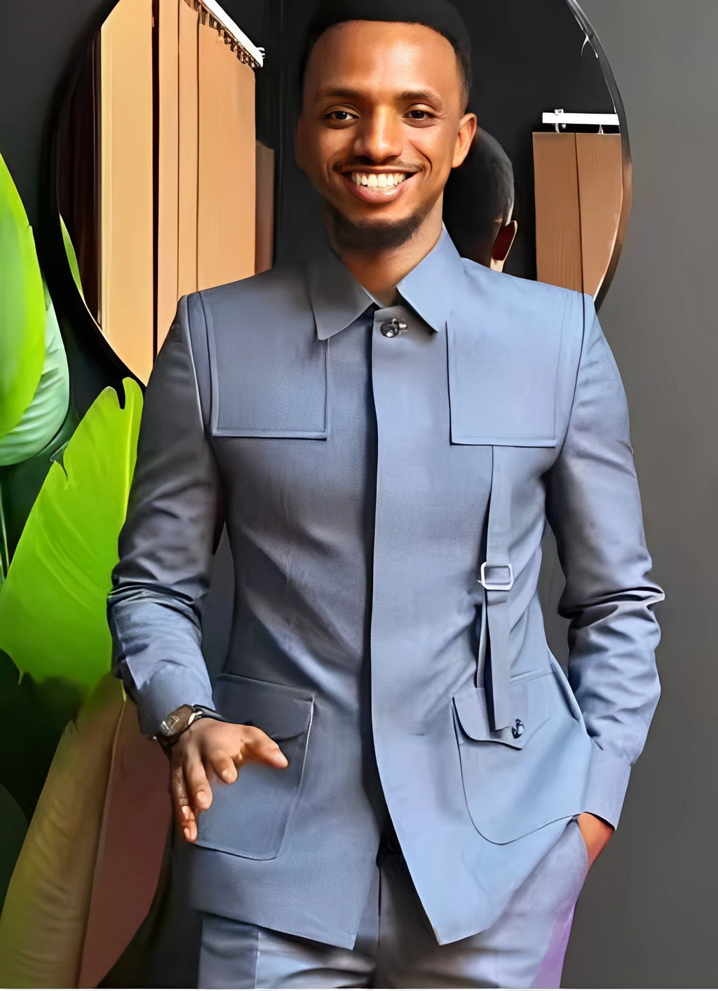 Costume pour homme de style africain — Smoking sur mesure 2 pièces pour mariages, mariés, fêtes et dîners formels