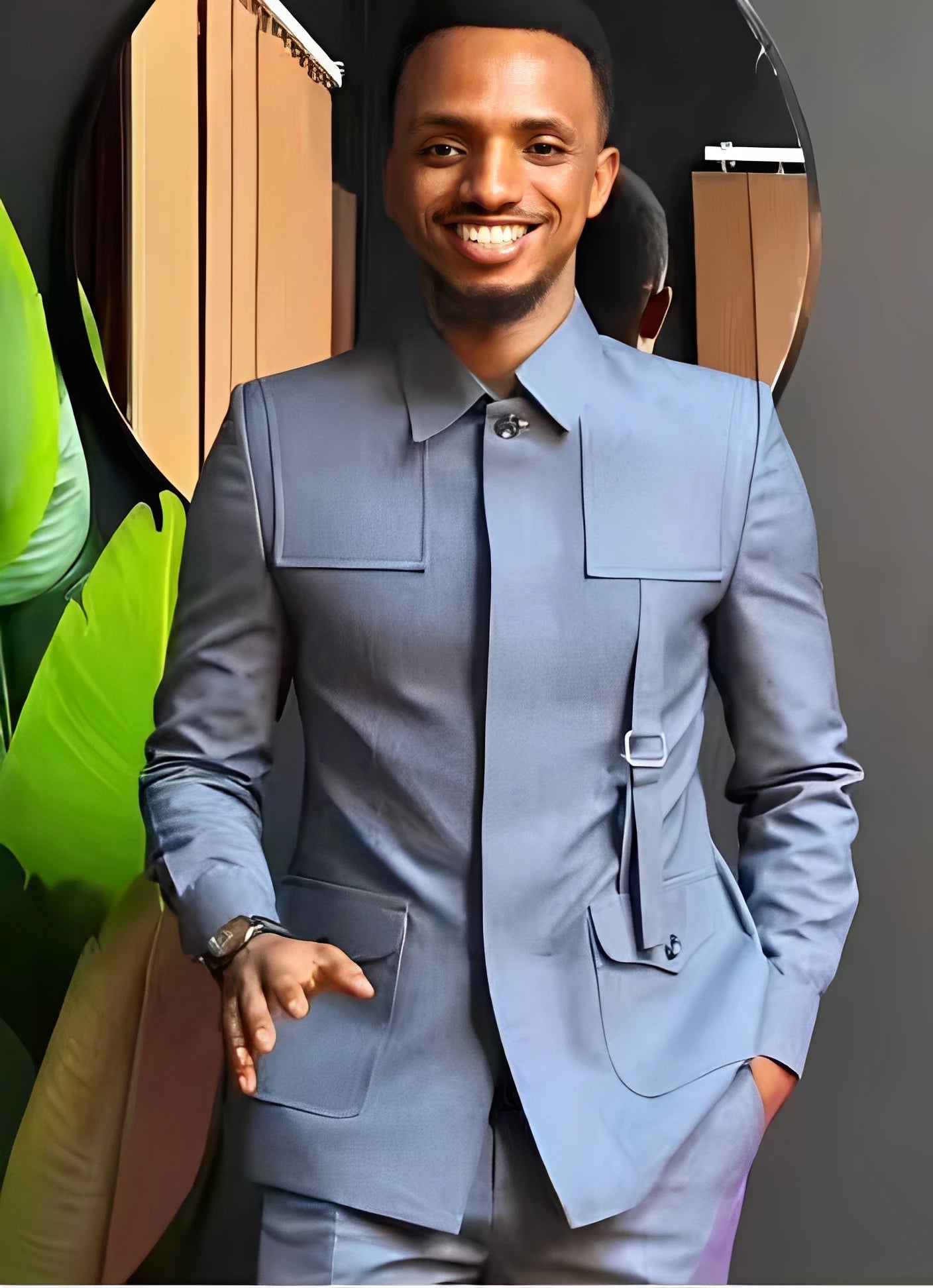 Costume pour homme de style africain — Smoking sur mesure 2 pièces pour mariages, mariés, fêtes et dîners formels