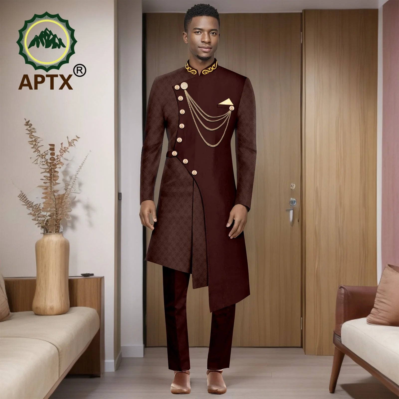 Costumes africains pour hommes, mode 2025, ensemble deux pièces (haut + pantalon), tenue Dashiki pour hommes, vêtements de fête et de mariage, vêtements pour hommes 2516001