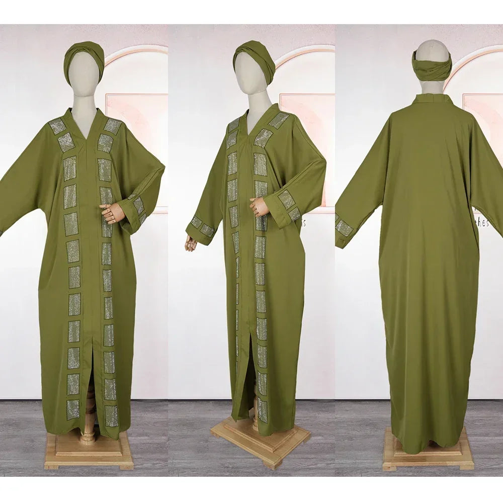 Abayas For Women Dubai African Muslim Fashion Dress Caftan Marocain Evening Party Dresses Boubou Robe Djellaba Femme 2025