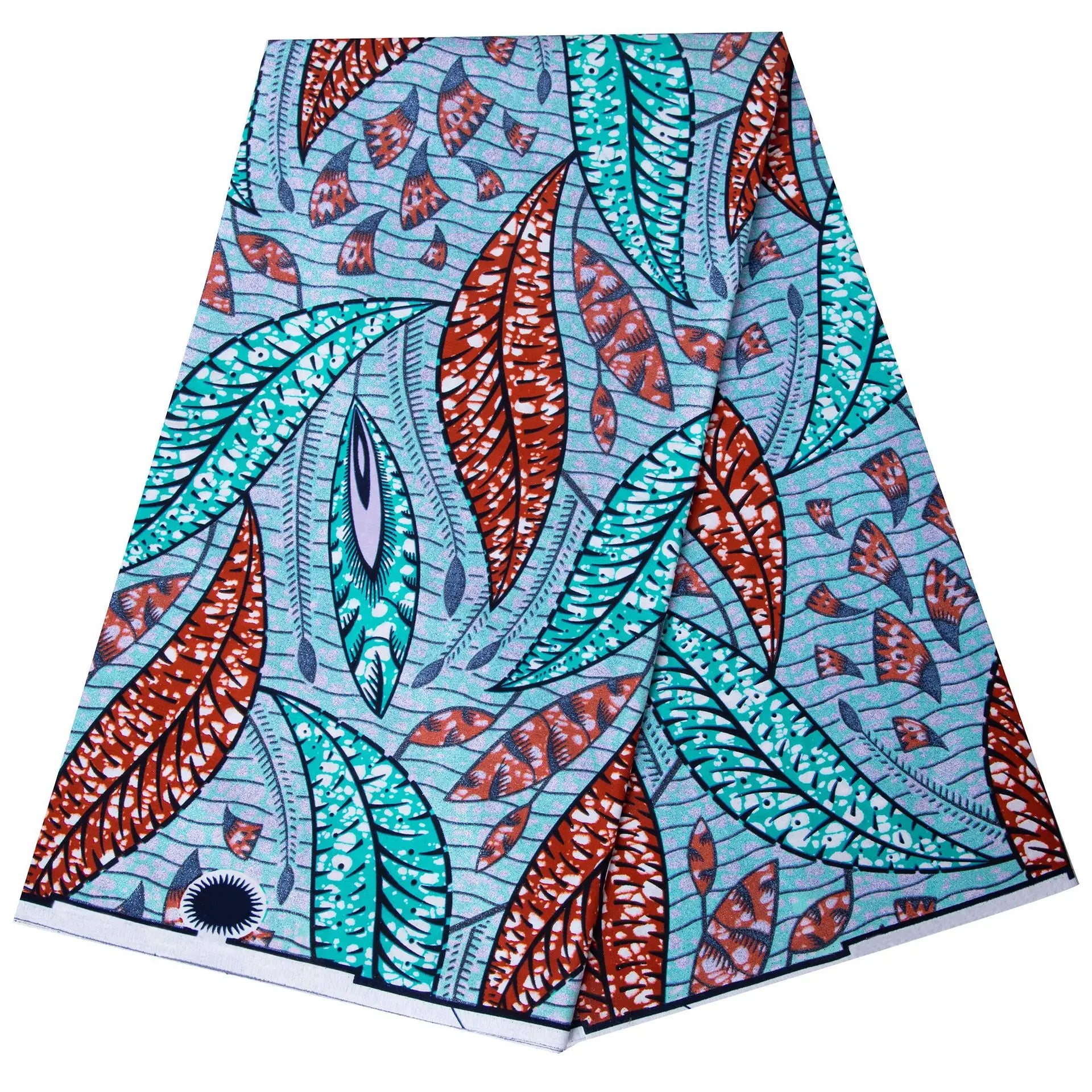 Tissu africain imprimé wax – Ankara 100 % coton avec paillettes dorées, 6 yards/rouleau, pour robes, foulards et vêtements de mode