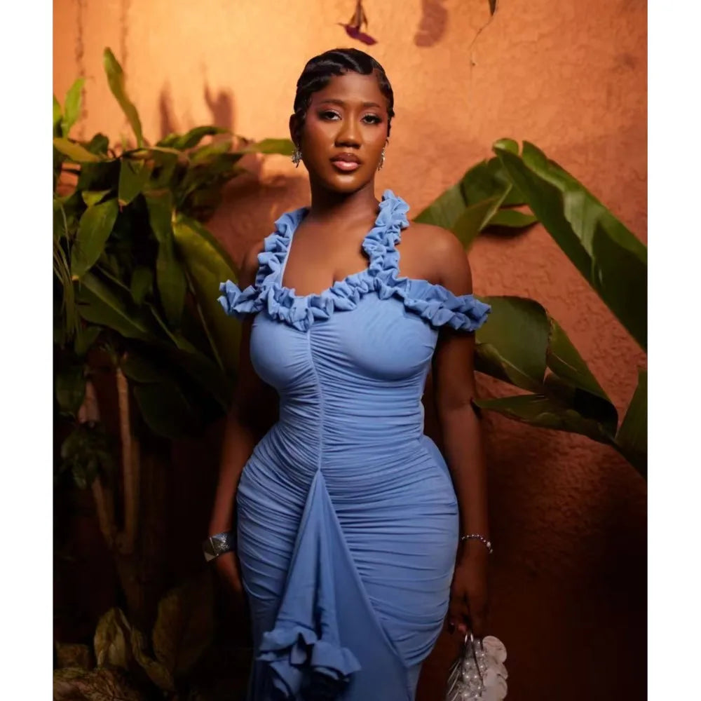 African Dresses For Women Elegant Off Shoulder Dashiki Maxi A-Line Dress Ladies Traditional African Clothing Fairy Dreaes