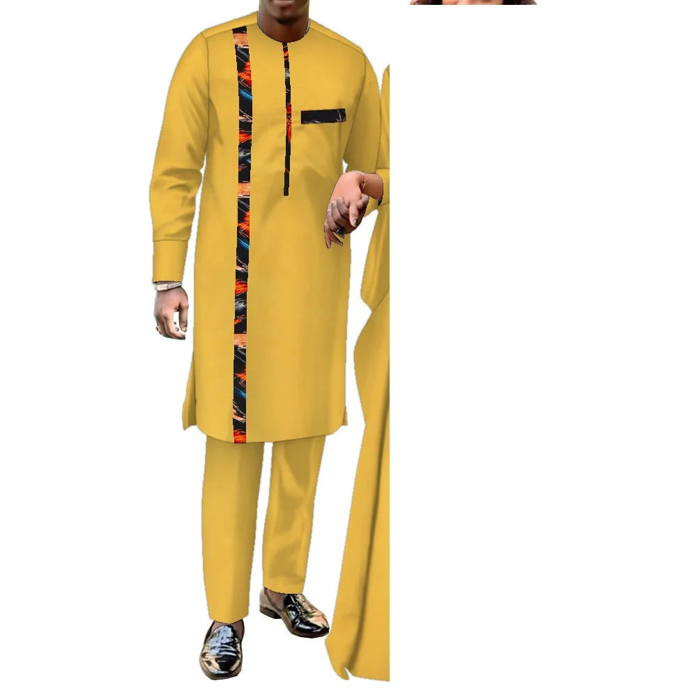 Tenues de couple africaines pour femmes et hommes, ensembles assortis, robes africaines, vêtements de mariage Dashiki, Wyq949