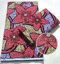 Tissu africain en cire avec des bandes de cristal, tissu en cire pour robe de femme, 6 yards/lot, cire africaine