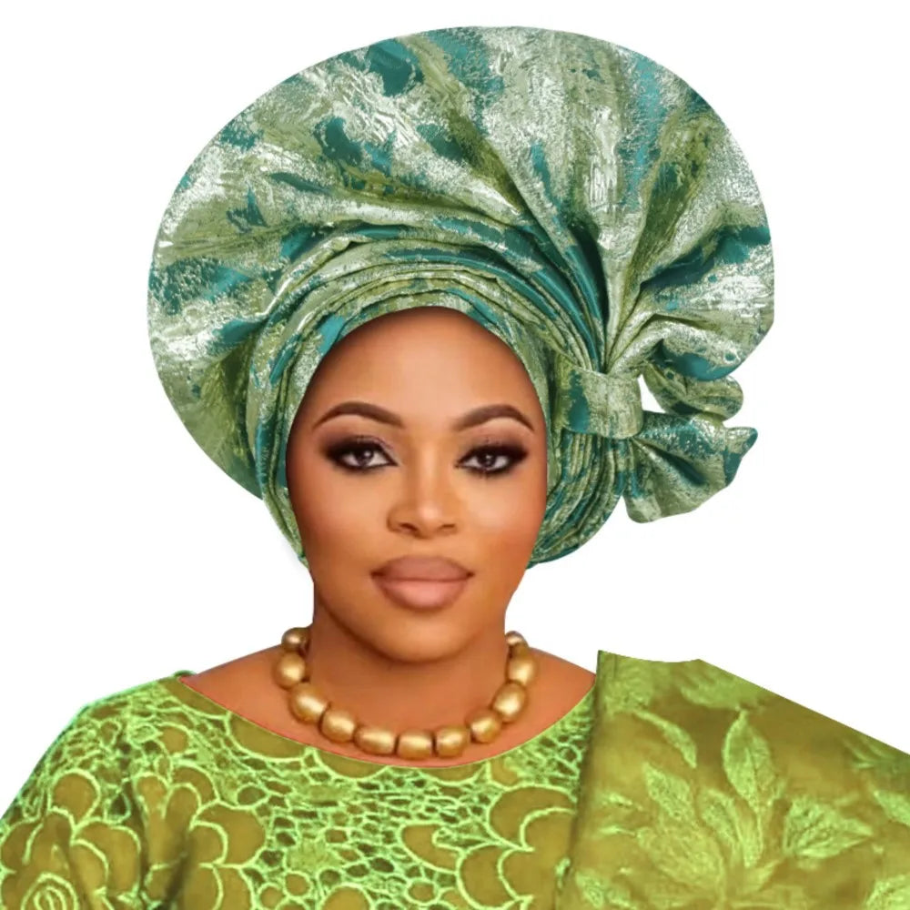Nouveau Turban Africain 2026, Auto Gele Nigérian, Foulards de Tête Auto Gele, Bonnets Turban pour Femmes, Geles de Mariage, Foulards de Tête Musulmans, Bonnets