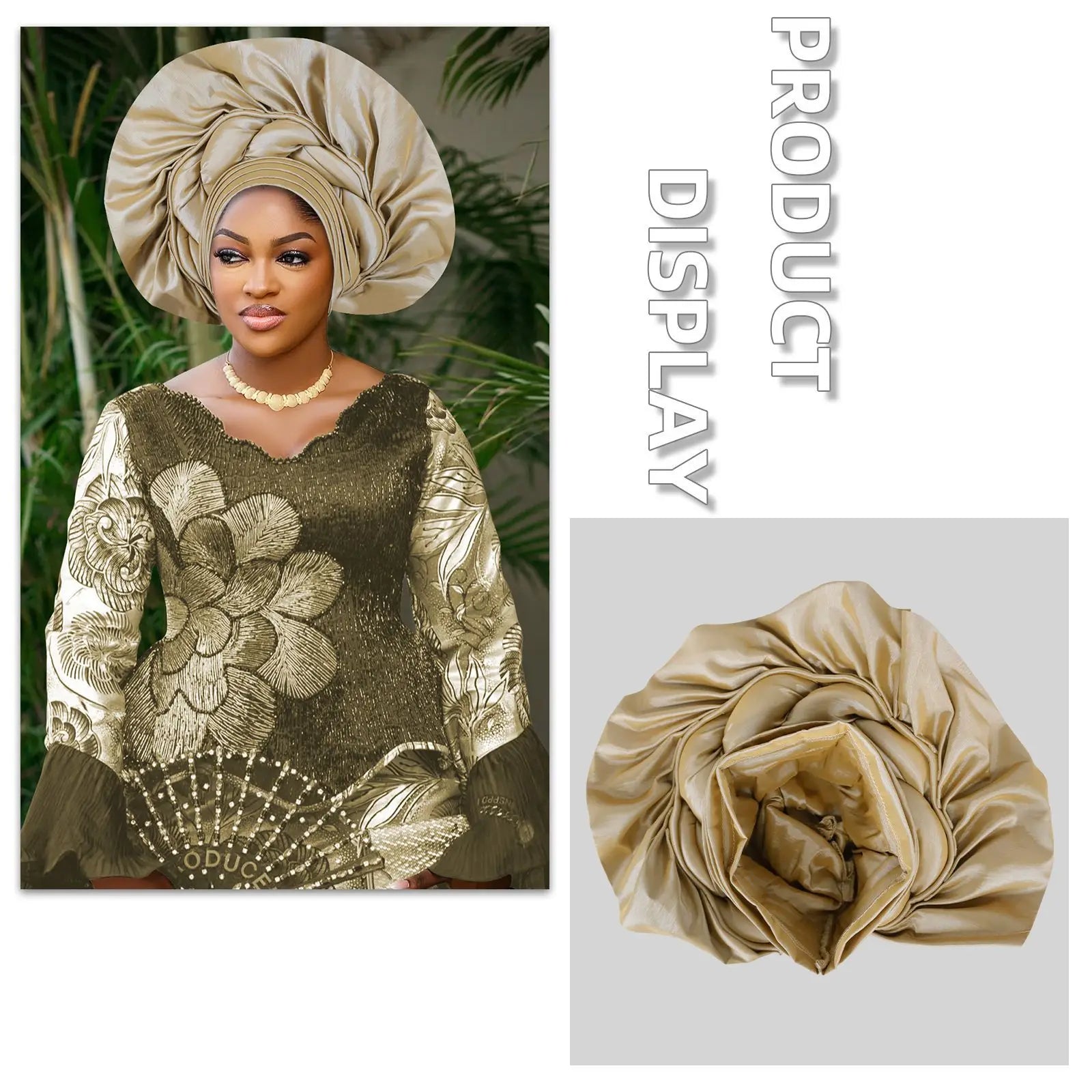 Africain femme Turban casquette femmes Autogele couvre-chef Nigeria Fan Geles fête de mariage bandeau chapeaux Bonnet Hijab chapeau foulard