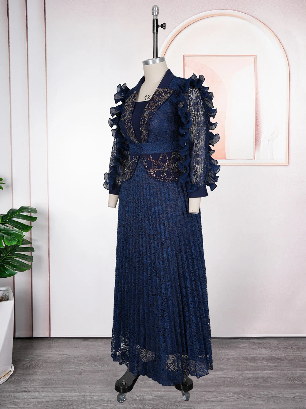 African Dresses For Woman Luxury Pleated Long Dress Ankara Dashiki Outfits Wedding Party Evening Gowns Dubai Turkey Kaftan Abaya