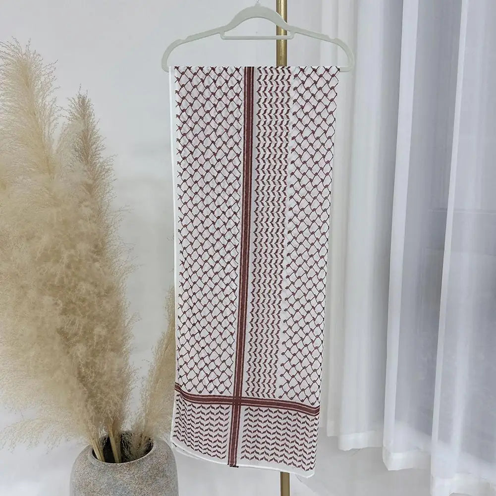 Traditionnel Arafat Kuffiyeh palestinien noir et blanc arabe Kafiya Shemagh Keffiyeh moyen-orient écharpe enveloppement Jacquard bandeau