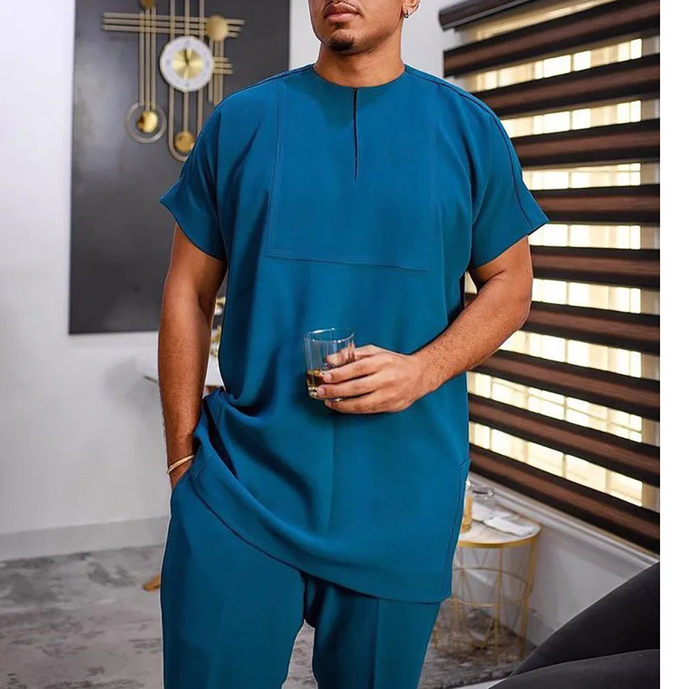 2025 hommes africains Dashiki à manches longues 2 pièces ensemble tenue traditionnelle afrique vêtements blanc hommes costume homme chemise pantalon costumes