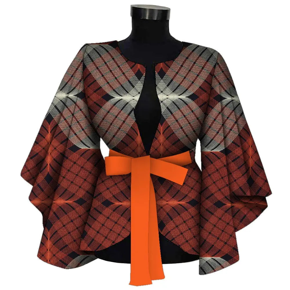 Chemise africaine avec doublure pour femmes, vêtements Dashiki Ankara, manteau Batik avertir, veste d'impression, 100% coton BRW Wy9871, mode