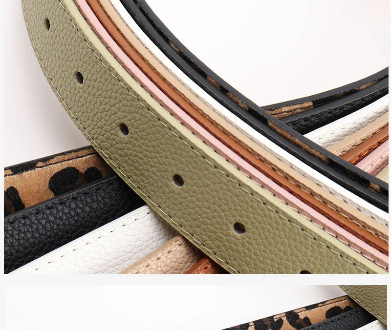 Ceinture imprimée léopard pour femmes, mode décontractée, polyvalente, accessoires pour jeans, ceinture gothique rétro en cuir Pu, boucle ardillon