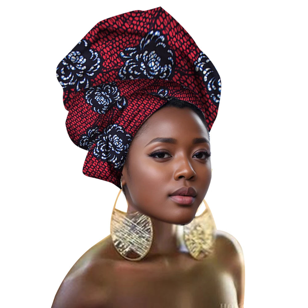 Gele & Ipele – foulard multicolore pour cheveux, bandeau Bazin, écharpe à nouer, de haute qualité, pour tête africaine, BRW02