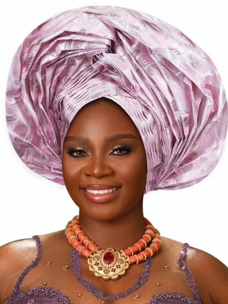 Couvre-chef africain bronzant tressé Turban casquettes pour femmes Nigeria mariage Geles fête couvre-chef Auto Gele femme bandeau