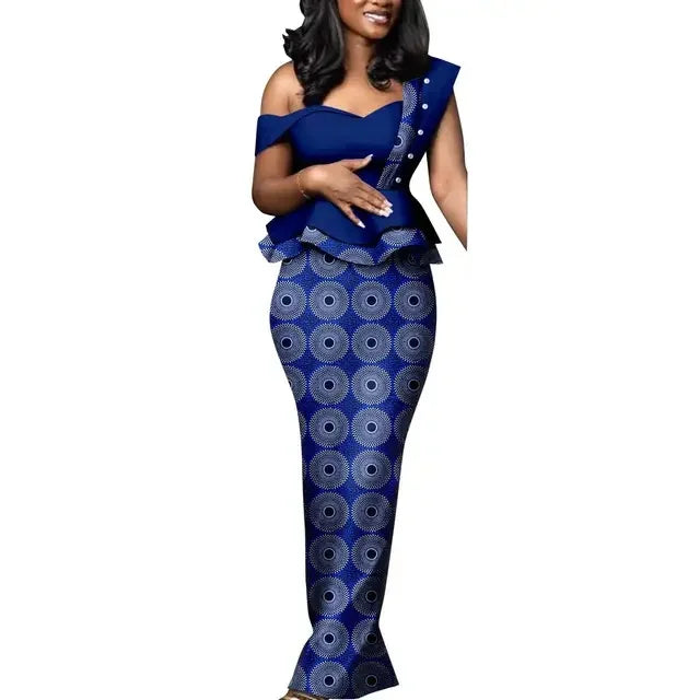 Robes africaines pour femmes, tenues assorties pour couples Bazin Lover, robes de soirée sirène imprimées, ensembles chemise et pantalon pour hommes, tenues de mariage