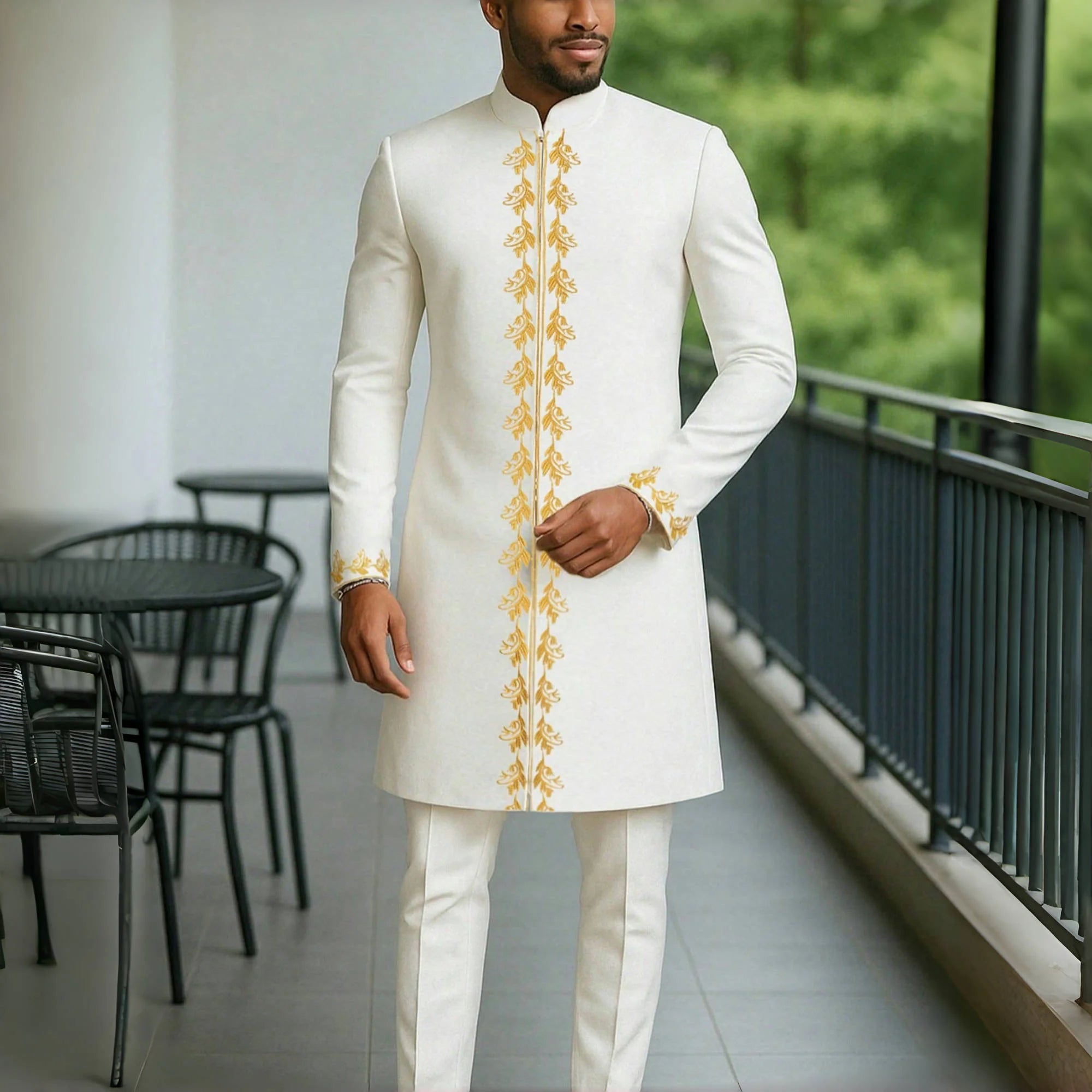 Nouvel ensemble traditionnel africain pour homme 2026 – Costume élégant et tendance pour homme, ensemble décontracté brodé deux pièces, caftan pour homme