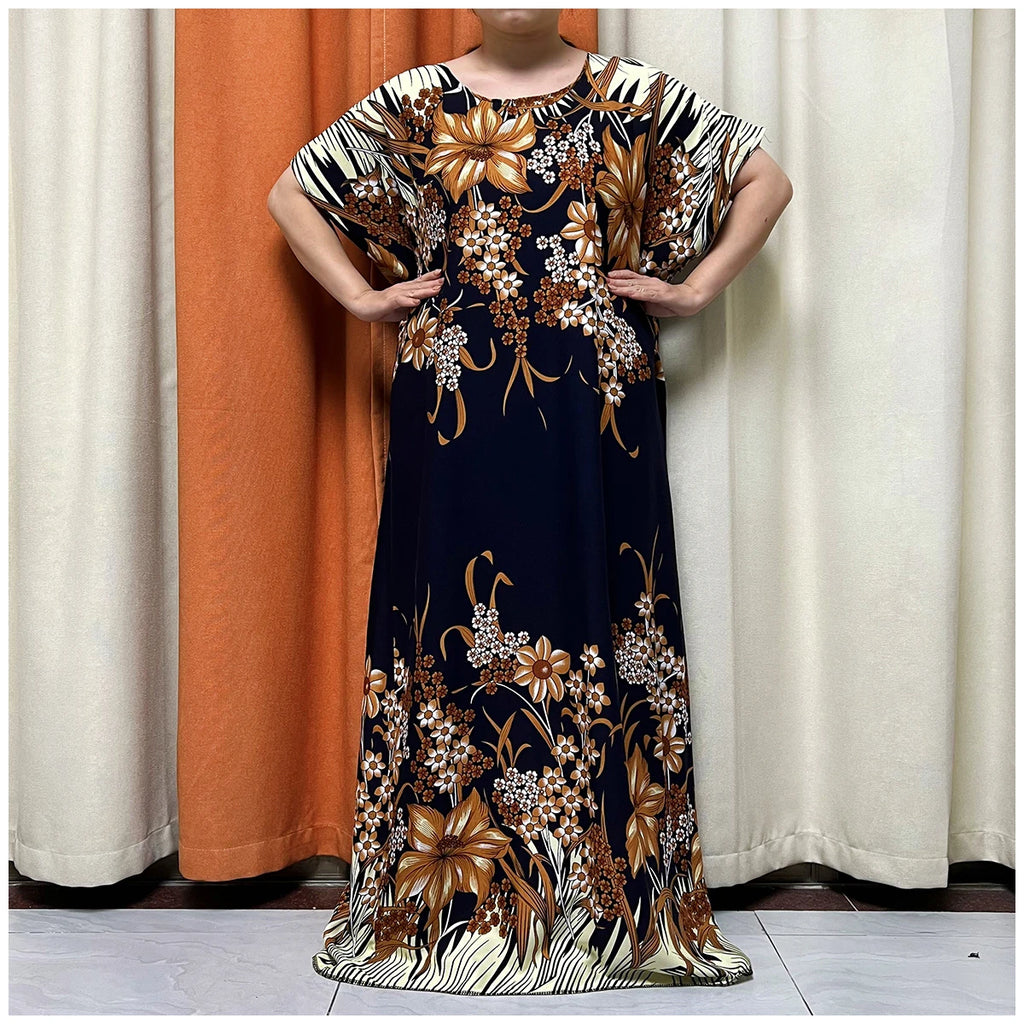 Latest Hot Sale African Dress For Women Muslim Abaya Dubai Turkey Muslim Fashion Hijab Cotta Dress American Islam Clothing